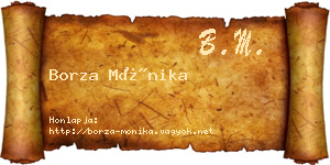 Borza Mónika névjegykártya