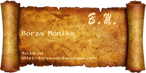 Borza Mónika névjegykártya