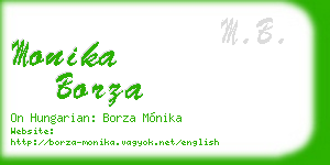 monika borza business card